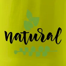 Natural - nápis v listoch