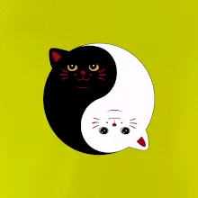 Mačky jin jang farebné