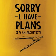 Sorry I have plans - architect