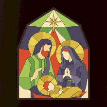 Vitráž - jasličky