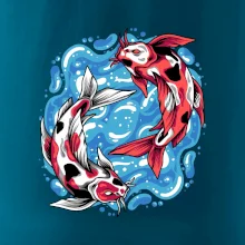 Yin & Yang Koi kapor - červený