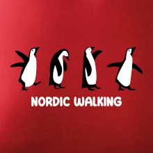 Nordic walking tučniaky - kreslený