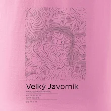 Velký Javorník (Beskydy) - vrstevnice v obdĺžniku