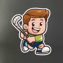 Ikona pozemný hokej chlapec