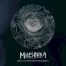 Milešovka - vrstevnice v kruhu