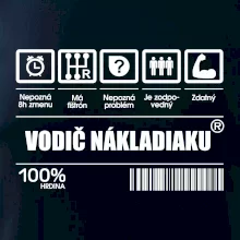 Čiarový kód - Vodič nákladiaku