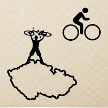 Mapa ČR + kolo na prsu