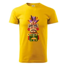 Mayová maska s perím