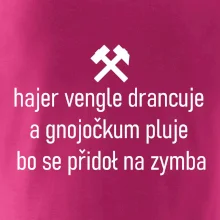 Hajer vengle drancuje a gnojočkum pluje bo se přidoł na zymba