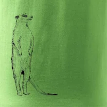 Surikata čierna kresba