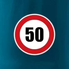 Dopravná značka - obmedzenie rýchlosti 50 Dopravná značka - obmedzenie rýchlosti 50