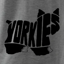 Yorkšírský teriér - Yorkie - Nápis v tele Yorkšírský teriér - Yorkie - Nápis v tele