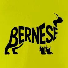 Bernese Mountain Dog nápis v tele