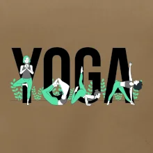 Yoga nápis farebný