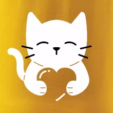 Mačka drží srdce Mačka drží srdce