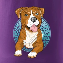 Americký staford kreslený v koliesku (Pecka design)