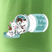 Bullterrier Friends Forever zelené (Pecka design)
