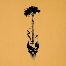 Gitara strom a lebka