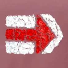 Párová turistická značka červená Párová turistická značka červená