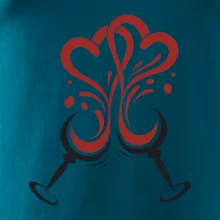 Víno je láska okrúhle poháre