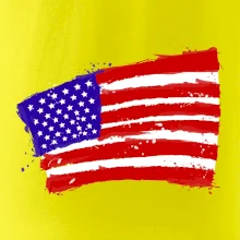 Americká vlajka ohnutá