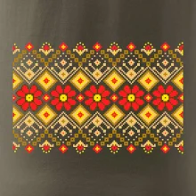 Ukrajinský vzor - Červené kvety