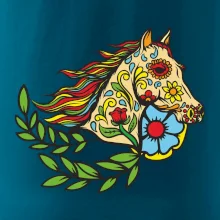 Kôň farebný s listami Kôň farebný s listami