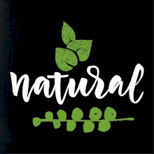 Natural - nápis v listoch