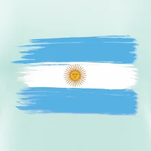 Argentína vlajka kreslená štetkou