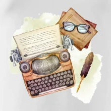 Knihy a písací stroj