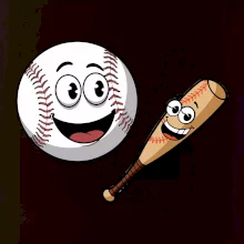 Parové tričko - baseballová raketa a loptička