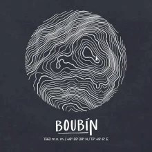 Boubín - vrstevnice v kruhu
