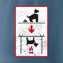 Tričko pre odporcov sraní na chodníku