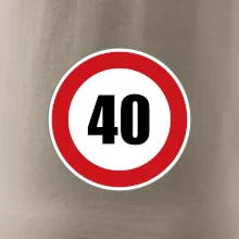 Dopravná značka - obmedzenie rýchlosti 40