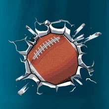 Americký futbal lopta v triku