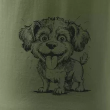 Lagotto romagnolo karikatúra vypláznutý jazyk