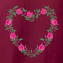Červené tulipánové srdiečko (Pecka design)