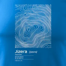 Jizera - vrstevnice v obdĺžniku