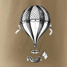 Teplovzdušný balón kreslený