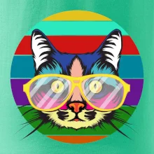 Mačka pri farebnom západe