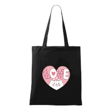 Mačka love - ružové srdce