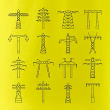 Typy stožiarov vysokého napätia