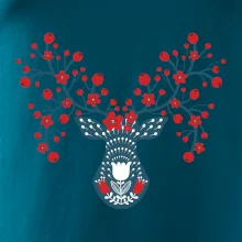 Folklór - jeleň s červenými plodmi