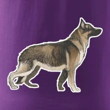 Nemecký ovčiak - hnedý kreslený