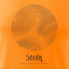 Šerák - vrstevnice v kruhu