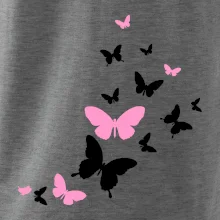 Motýle ružovo čierni