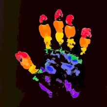 LGBT hand print