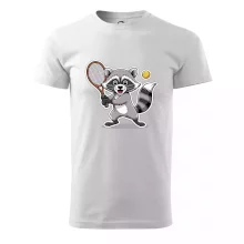 Mýval hrá tenis kreslený