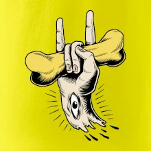 Rocková ruka kosť a oko