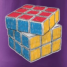 Rubikova kocka kreslená